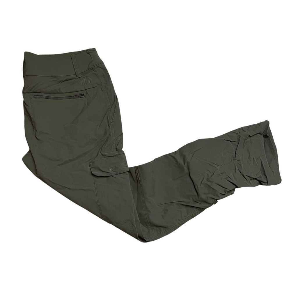 The North Face 10 Women's Olive Nylon Blend Convertible Legs Pocketed Pants